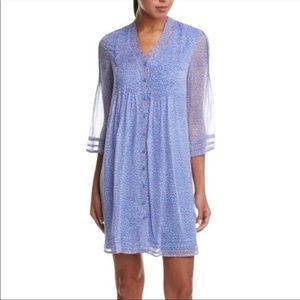 Diane Von Furstenburg Layla Leo cornflower silk dress 4